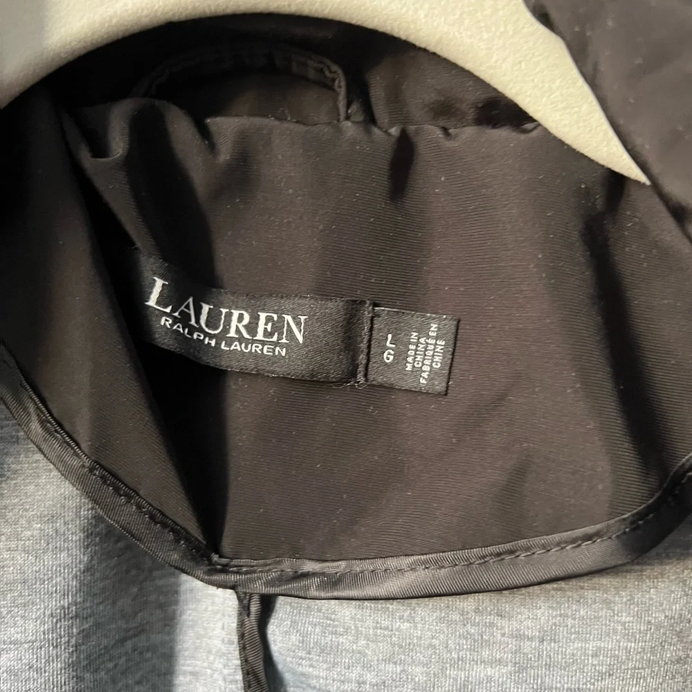 Lauren Ralph Lauren Water Repellent Cotton Blend Anorak in Black Size Large New - Picture 9 of 12